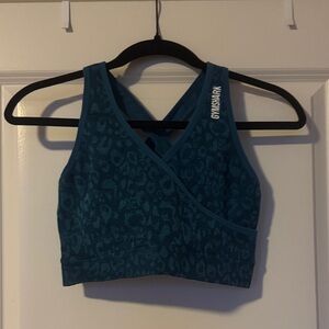 Gymshark Blue Patterned Sports Bra